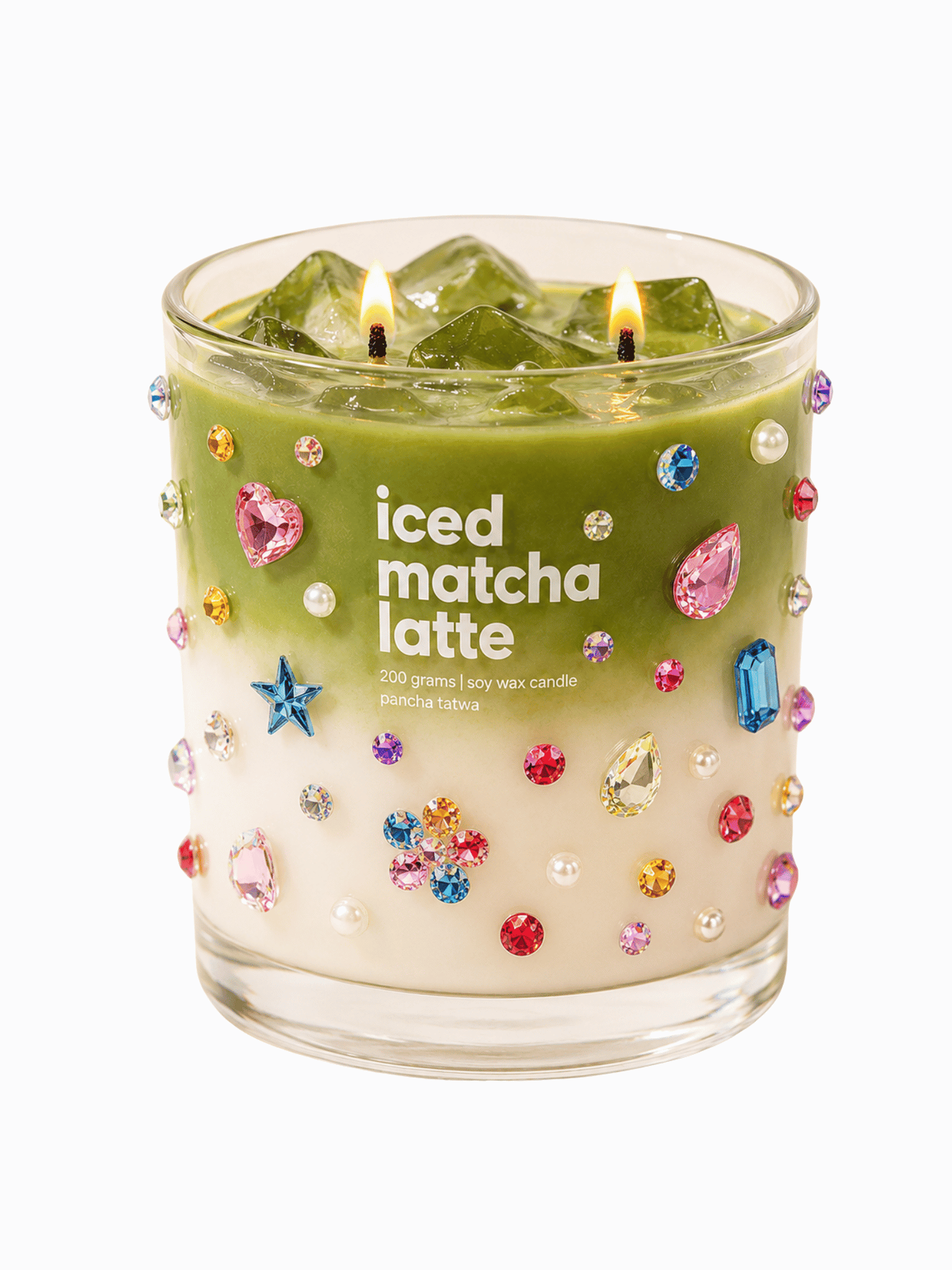 Bedazzled Iced Matcha Latte Candle