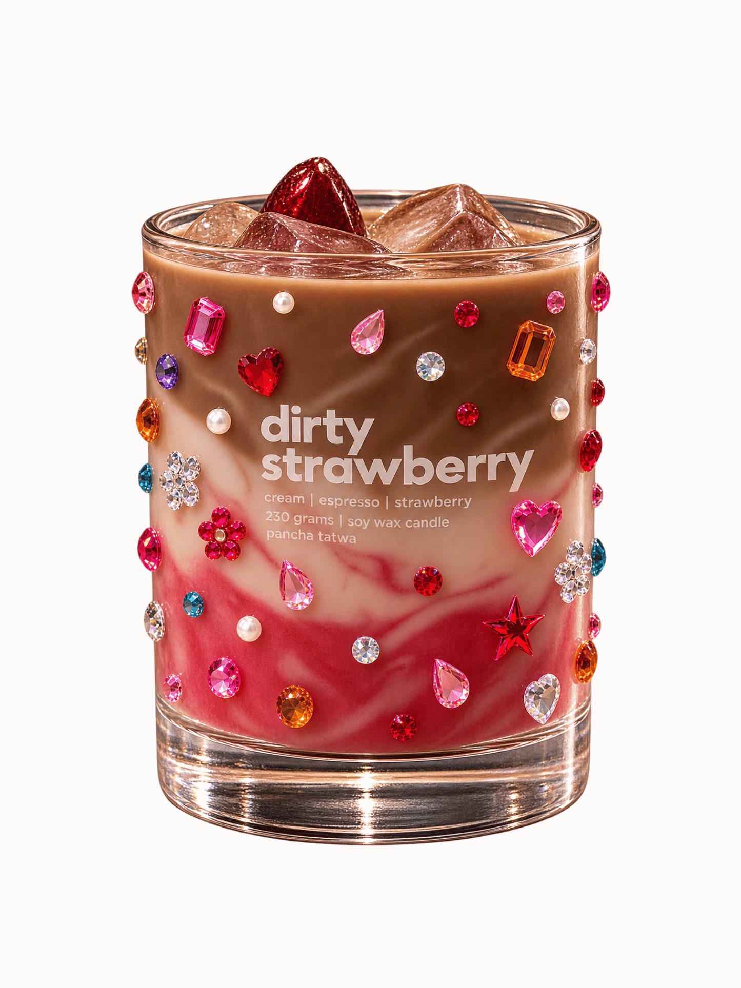 Bedazzled Dirty Strawberry Candle